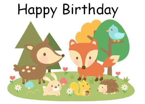 Woodland Forest Friends Edible Icing Image - A4 - Click Image to Close